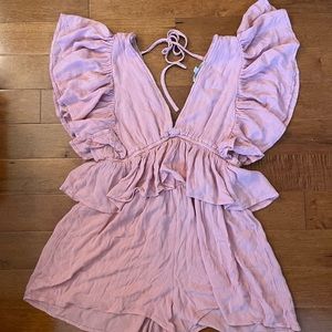 Pink Flowy Romper
